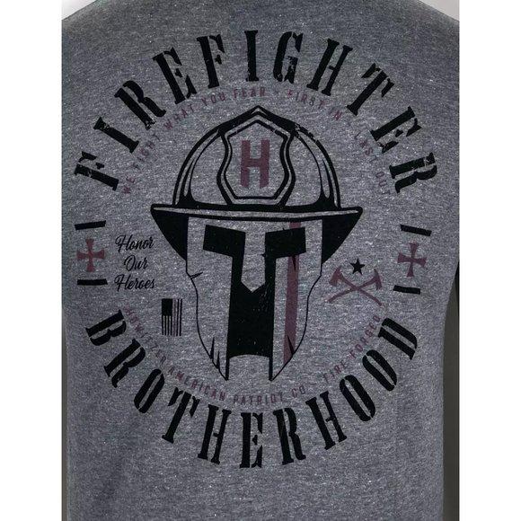 Howitzer Style Men's T-Shirt FIREFIGHTER BROTHERHO - Picture 5 of 7